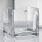 3x Glasvase Quadrat Würfel Glas Vase Blumenvase Tischvase 14 cm