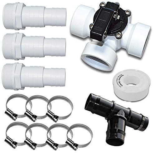 hotPLAY24 Pool Bypass Set für Ø 32 mm Schlauch | 13-teilig | Poolheizung | Solarheizung | geeignet für Wärmepumpe