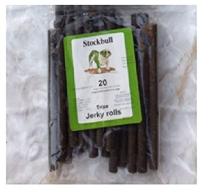 Stockbull TRIPE JERKY ROLLS X 20 PER PACK – TRAINING – DOG TREAT – 1, 3 OR 6 PACKS (1 PACK)