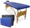 Mobiclinic®, Klappbare Massageliege, CM-01 Light, 186x60 cm, Europäische Marke, Physiotherapie-Liege, Kopfstütze, Physiotherapie Klapptischmassagebett, Tragbar, Holz, Blau