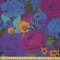 ABAKUHAUS Blumen Stoff als Meterware, Vintage Bouquet Kunst, Microfaser Multi Zweck Dekostoff für Kunsthandwerke, 3M (230x300cm), Rot Lila Blau
