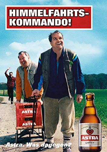 ASTRA Bier Werbung/Reklame Plakat DIN A1 59,4 x 84,1cm Himmelfahrtskommando, kultiges Poster aus St. Pauli