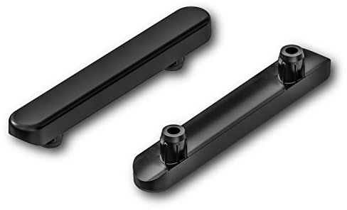 4 Kufengleiter Fussstopfen/Gleiter für Rundrohre, Kunststoff, Schwarz (22-25 mm, Ohne Filz)