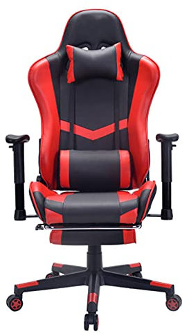 Gaming Chair Office Chair High Back Computer Desk Chair PU Leather Chair Executive and Ergonomic Swivel Chair with Headrest and Lumbar Support
