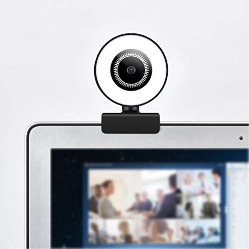 VBESTLIFE Full HD 1080p Webcam,with Microphone,Fill Light,for PC Laptop,Online Learning Meeting,For online chat,class,Yoututer,Vtuber