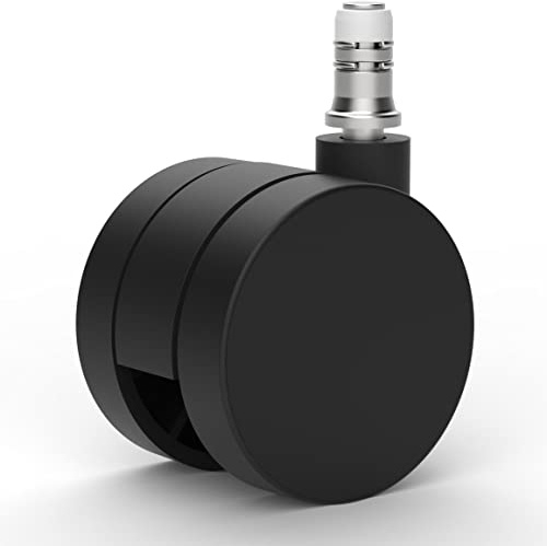 VERSEE Weichbodenrollen 5er-Set, Ø 60 mm, Schwarz, Nylon