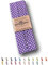 Sandras-Bastelladen Schrägband/Einfassband Baumwolle gefalzt 3m x 20mm - Punkte Muster 1013-Violett-Weiß