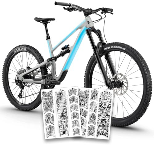 unleazhed Bike Protection BP01 L Frame Eldorado Glossy | Rahmenschutzfolie für Mountainbikes | Made in Germany | 19 -teiliges Rahmenschutz-Set
