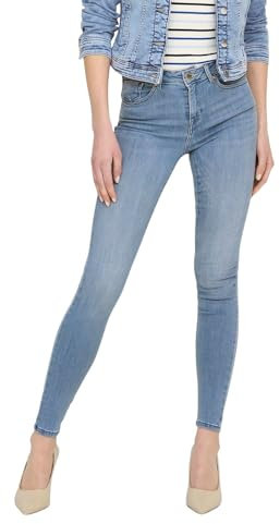 ONLY ONLPOWER Mid Push UP SK DNM AZG944 Noos, Jeans Donna, Special Bright Blue Denim, SW / 32L