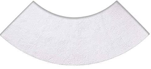 GXFXLP Badematte Runddusche, Medium Mikrofaser Duschmatte Halbrund, Duschmatte Viertelkreis rutschfeste Hochflor Gebogen Duschmatte, Waschbarer Badematte für Eckdusche,Weiß