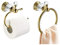 WOLIBEER Crystal Bathroom Accessories, Gold Paper Towel Holder Towel Ring Set Toilet Paper Holder Stand Hand Towel Holder Tissue Roll Paper Holder Wall Mounted Towel Hanger 2 Pieces