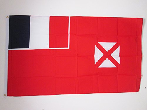 AZ FLAG - Bandera Wallis Y Futuna - 90x60 cm - Bandera De Wallis Et Futuna - Francia 100% Poliéster Con Ojales de Metal integrados - 50g - Colores Vivos Y Resistente A La Decoloración