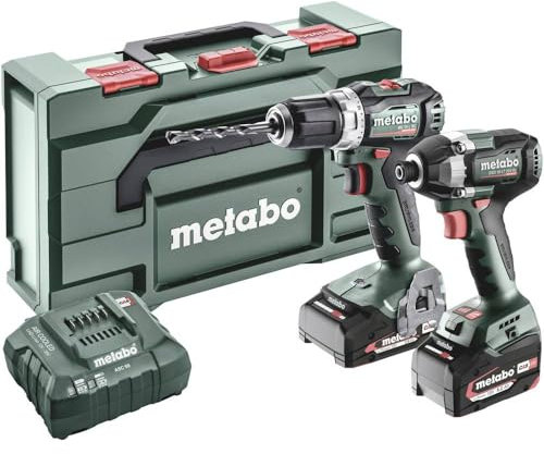metabo BSLBL+SSD200LTBL 685195000 Akku-Bohrschrauber, Akku-Schlagschrauber 18 V 5.2 Ah Li-Ion inkl. Akku, inkl. Ladeger
