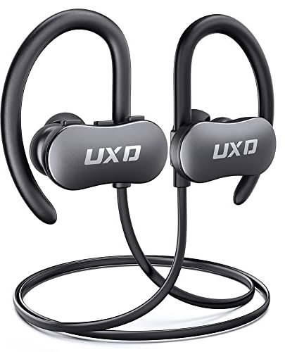 UXD Auriculares Bluetooth, auriculares inalámbricos mejorados Bluetooth 5.0, IPX7, impermeables, auriculares deportivos con micrófono CVC8.0, auriculares intraurales para gimnasio, correr,