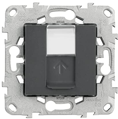 Prise RJ45 CAT 6 STP Anthracite Unica