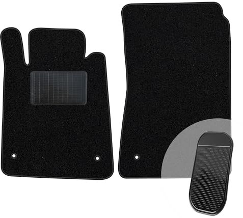 moto-MOLTICO Vorne Fußmatten Auto Velours Autoteppiche Schwarz Automatten Set 2-teilig passend für Mercedes-Benz SLK R171 2004-2011