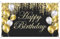 Pancarta Feliz Cumpleaños,1 pcs Oro Fondo de Cumpleaños Decoración Fiesta Cumpleaños Bandera de Cumpleaños Decoracion,para Hombres Mujeres y Niños Aniversario Fondo Foto Pancarta Fondo,180x110CM