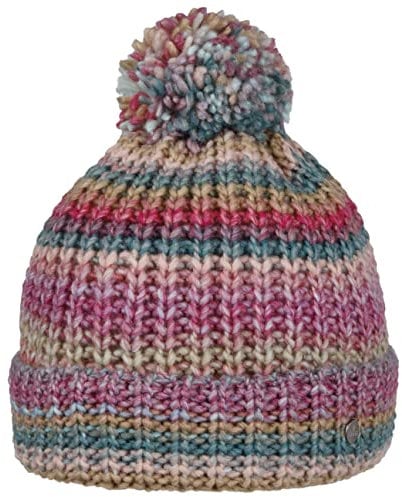 LIERYS Finja Bommelmütze Strickmütze Damen - Wintermütze Made in Germany - Pudelmütze mit wärmendem Schurwollanteil - Mütze in One Size (54-59 cm) - Beanie Herbst/Winter rosa-blau One Size