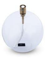 Peri Glass - Lampe A Huile Ronde DIAMETRE 11 CM Meche Laiton
