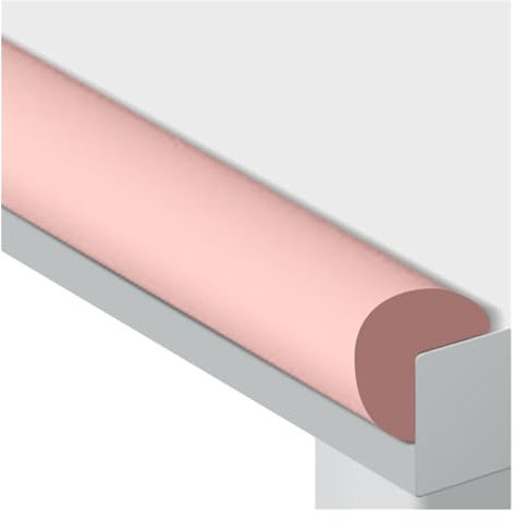 Schaumstoff-Sicherheitsstreifen, L Form Kantenschutz Eckenschutzstreifen, Selbstklebend Kinder Antikollisionsstreifen Für Tisch Stuhl TV-Bank Möbel Bett (Color : Pink, Size : 2m/6.56ft)
