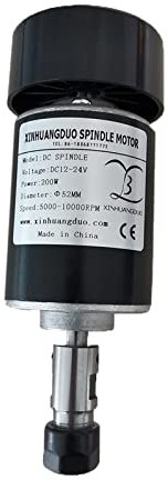 CNC-Spindelmotor 0,2 kW luftgekühlte Spindel ER11 Spannfutter CNC 200 W Spindelmotor + 52 mm Klemmen + Netzteil + Drehzahlregler for DIY CNC 24 V 10000 U/min für DIY CNC-Fräsergravierer (Color : 5t