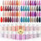 Lavender Violets 36 Colours Dip Nails Powder Blue Green Pink Red and Purple All Seasons Glitter Dipping Nail Powder Set for Beginners and Professionals DIY Manicure No Need UV Lamp M952