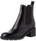 Tamaris Damen Chelsea Leder Blockabsatz bequem; BLACK PATENT, EU 36
