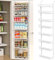 VyGrow Over The Door Pantry Organizer, 8-Tier Pantry Door Organizer Shelves | Adjustable Basket | Wood & Metal Hanging Spice Rack for Kitchen, Pantry, Cabinet, Back of Door Seasoning Rack, White
