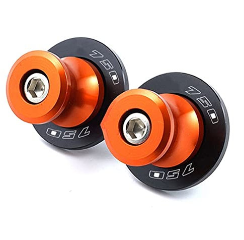 Für Kawasaki Z750 Z 750 2003-2012 2004 2005 2006 2007 2008 2009 Motorradzubehör Schwingenschieber Spulen Schraube Ersatzteile für Karosserie-Absturzsicherungen (Color : S Orange)