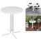 Suusolny klappbar Stehtisch Bistrotisch Klapptisch Bartische Gastronomie Gartentisch Ø 80 cm Stabiler Outdoor Partytisch Rund - Weiß