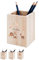 wunderwunsch® - Personalisierter Stiftehalter Kinder aus Holz - Kreativer und praktischer Schreibtisch-Organizer Kinder mit Namen - Perfektes Einschulung Geschenk und Geburtstag (Tiere Blumenkreis)