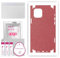 apgo SKIN BACK+SIDES RETRO+LATI Film Pellicola protettiva Protezione Posteriore per Apple iPhone 12 Pro, skin sticker film foil vinyl