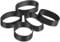 sourcing map 50Pcs Silicone Rubber Bands, 17x6mm Rubber Bands Rings Cable Ties Strong Elastic Bands Non-slip for Cord Wrapping Bag Wraps, Black