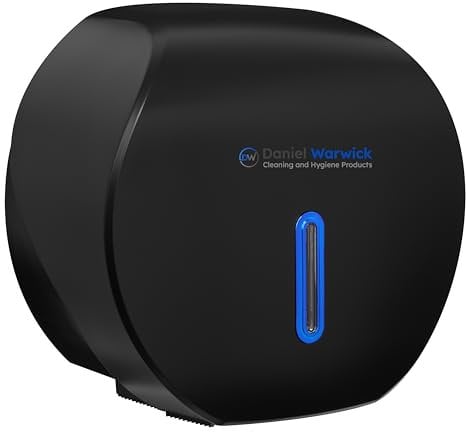 DW Lockable Mini Jumbo Dispenser holds all core rolls comes in black and white (Black)