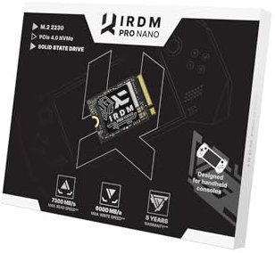 Goodram - Disco SSD - Irdm Pro Nano - Disco Duro Interno - Interfaz PCIe Gen de Alta Velocidad 4x4 - Formato Compacto 2230 - para Consolas y portátiles - 1TB - 7300 MB/s - 6000 MB/s