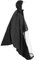 harayaa Rollstuhl-Poncho-Abdeckung, Ganzkörper-Poncho mit Kapuze über Rollstühlen, Regencape-Abdeckung, Schwarz, mit Spiegelloch