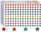 Leersao 1500 Stück 10 Farben Sticker Sterne Aufkleber 1 cm Bunte Laser Belohnungssticker, Glitzer Sticker, Selbstklebende Glitzer Aufkleber für Lehrer Belohnung Kalende DIY