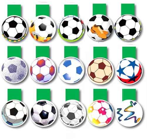 segnalibri magnetici, segnalibri di calcio, set di segnalibri a tema calcio, segnapagina per ragazzi e ragazze, tifosi di calcio, amanti dei libri (15 pezzi)