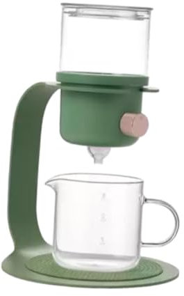 SiaBiced Tetera de Vidrio semiautomática, Juego de té de Kung fu, Tetera con infusor, Tetera de Goteo para recepción
