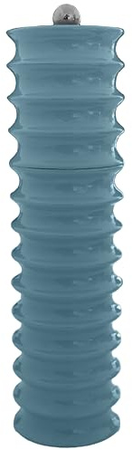 Addison Ross Twister Salt or Pepper Mill – Easy Twist Ceramic Grinder – Sustainable Rubber Wood – Modern Design – Ideal Wedding Gifts or Housewarming Gift – Kitchen Accessories – Chambray – 24cm