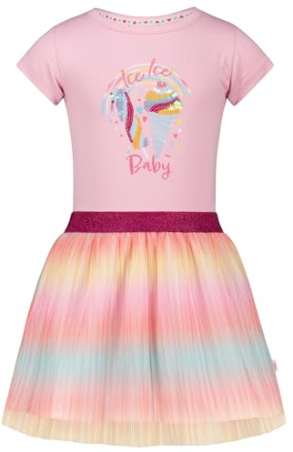 SALT AND PEPPER BY KIDS PARK Mädchen Kleid mit Tüllrock EIS Stick und Paillettenmotiv