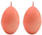 2er Set Hochwertige XL Eierkerze, Ostereikerze, Kerzenei, Dekokerze in Eiform, Wachskerze Ei, Osterdekokerze als Ei in rosa, Lieferumfang: 2 Eikerzen, L/B/H: 6 x 6 x 9 cm.
