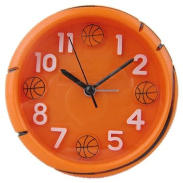 GLigeT Réveil Horloge numérique stéréo 3D en Forme de Basket-Ball, Horloge de Sport créative à la Mode Réveil numérique(Orange)