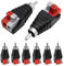 8 Pièces Rca Vers Haut-parleur Adaptateur Fiche Sans Soudure Haut-parleur Phono Cinch Adapter pour Audio Et Vidéo Subwoofer CCTV RCA mâle à AV 2 vis Femelle