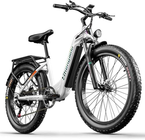 Shengmilo MX06 Elektrofahrrad Herren/Frauen, 80N.M, 26 Zoll Fat Tyre Elektrofahrrad, 7 Gang Schaltung, 48V17.5AH Batterie, City Bike, Elektrofahrrad