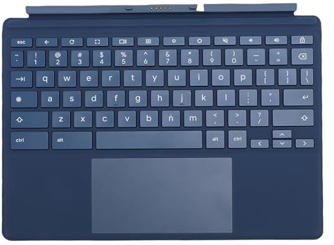 Plyisty Ersatztastatur für 11-da0023dx Chromebook X2 TPN-H101K, Magnetische Ultradünne Tastatur mit Touchpad, QWERTY US-Layout