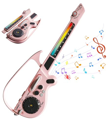 RedCrab Guitares Musicales pour Enfants, Guitares Électriques Intelligentes sans Cordes avec Platine DJ, Bluetooth et Lumières, Guitares Jouets pour Débutants dans I'éducation Music