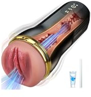 Automatic Male Masturbator Sex Toys for Men Masturbation-Bestvibe Realistic Pocket Pussy with 5 Suction&10 Vibration,Vibrating Male Masturbator Cup Male Sex Toys Sex Machine with Textured Channels