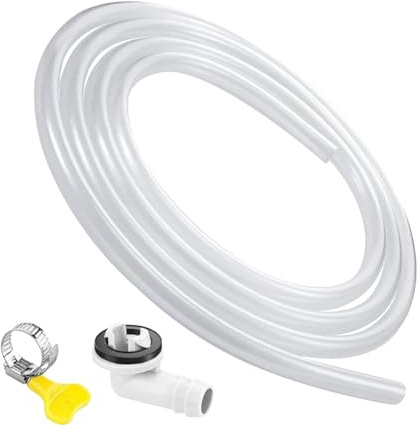 Mini Split Pipe - AC Drain Hose for Units | Strong Connector with Clamp Support, Practical Drainage Tube, Efficient Cooling Accessory for Window Portable Air Conditioner Home Indoor Replacement
