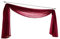 Yujiao Mao Uni Farbe Voile Freihandbogen Schals Querbehang Deko Gardinen Winerot BxL 140X400cm